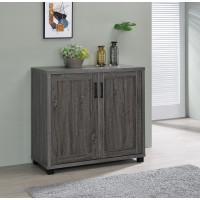 Coaster Furniture 951046 Wooden 2-door Accent Cabinet Weathered Grey